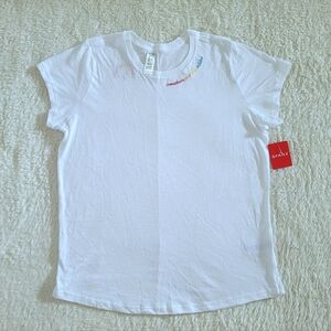 Spanx🩱 "somewhere over the rainbow"🌈 Embroidered Slub Tee👕 - NWT